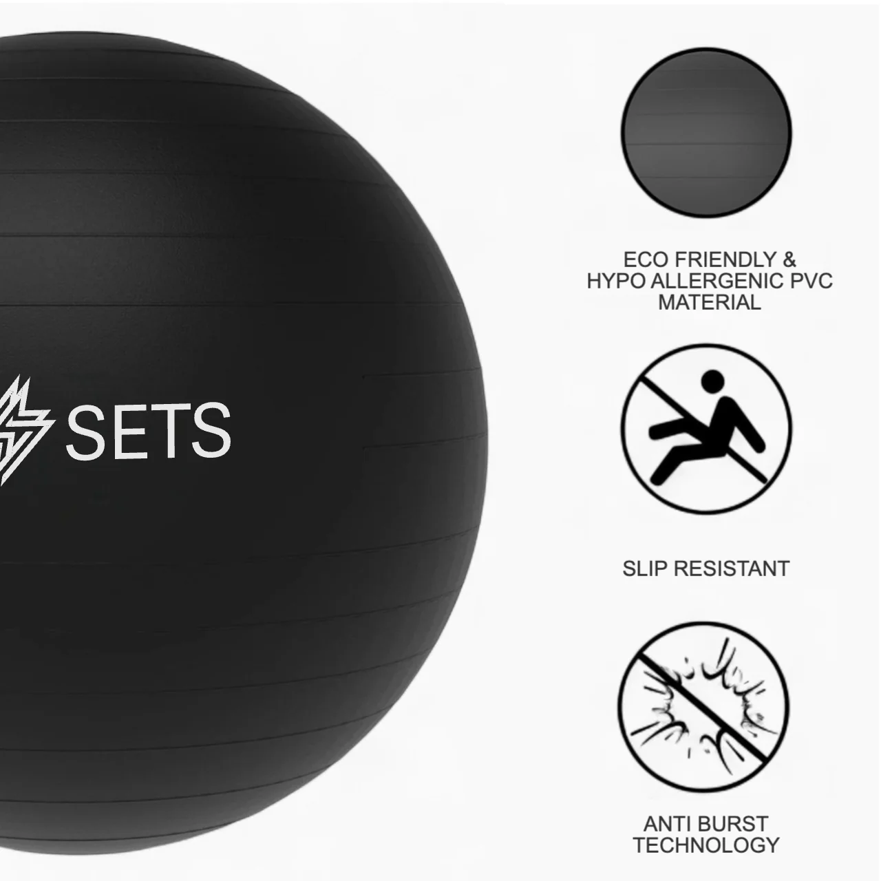 GymSets 65cm Yoga Ball - Image 8