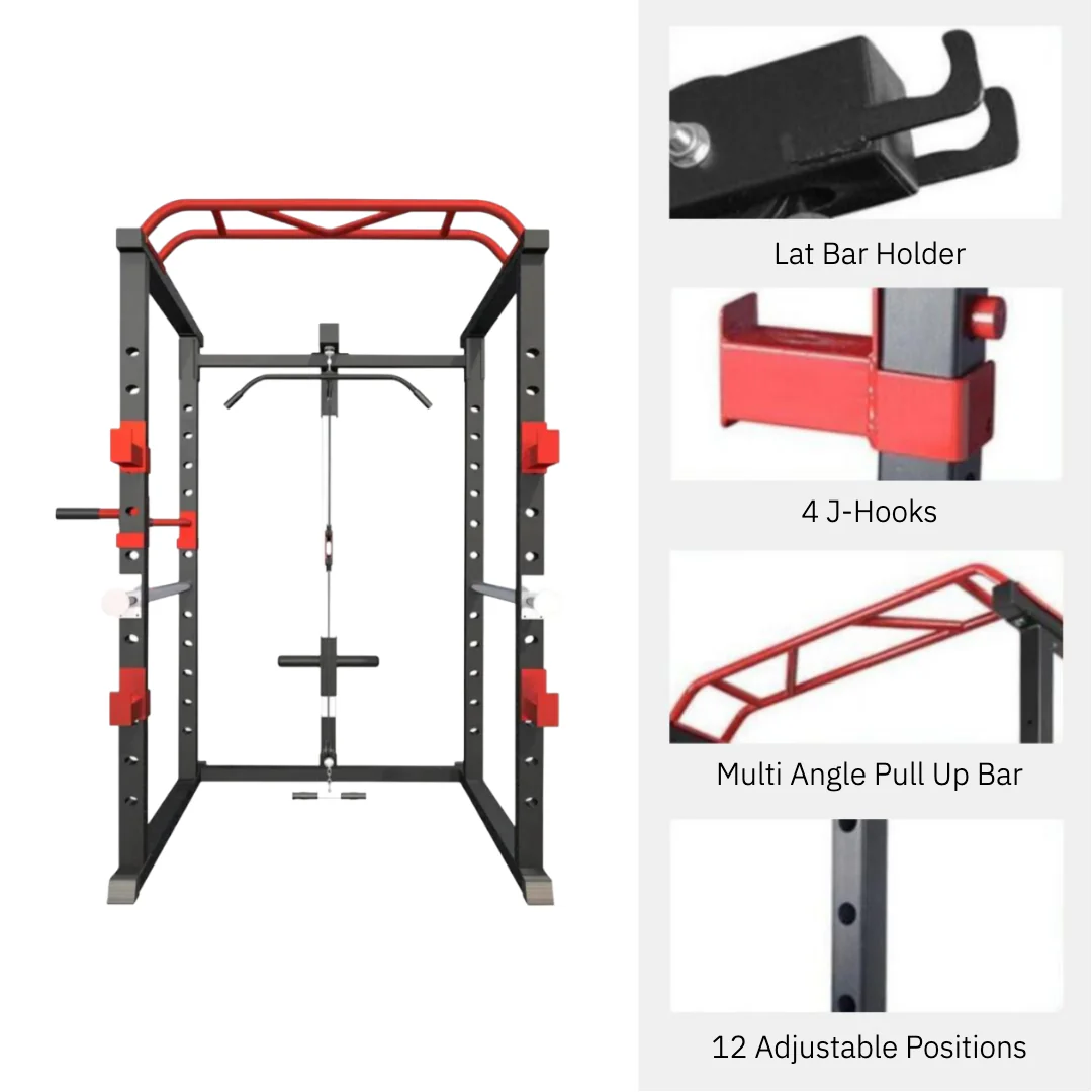 GymSets Power Cage with Cable Pulley - Image 4