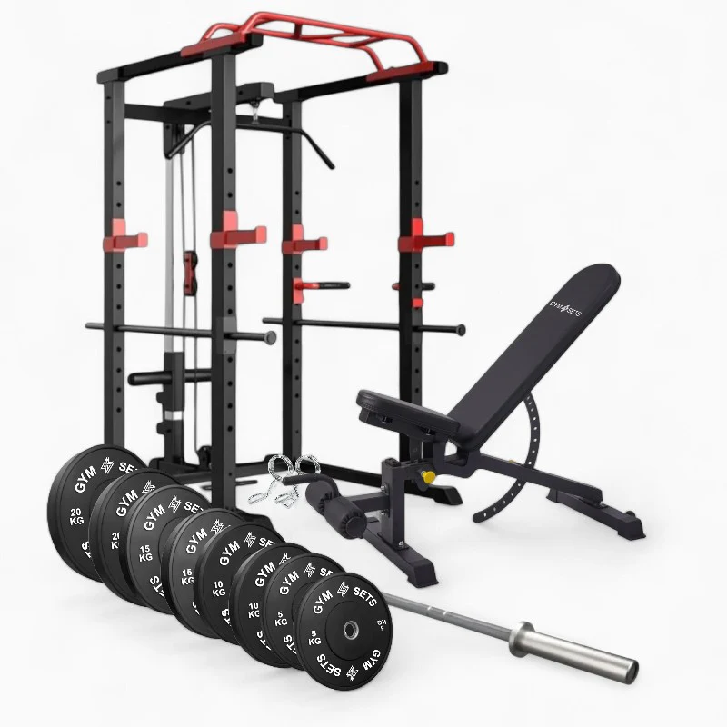 GymSets Power Cage with Cable Pulley - Image 46