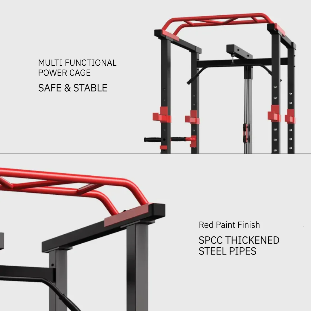 GymSets Power Cage with Cable Pulley - Image 9