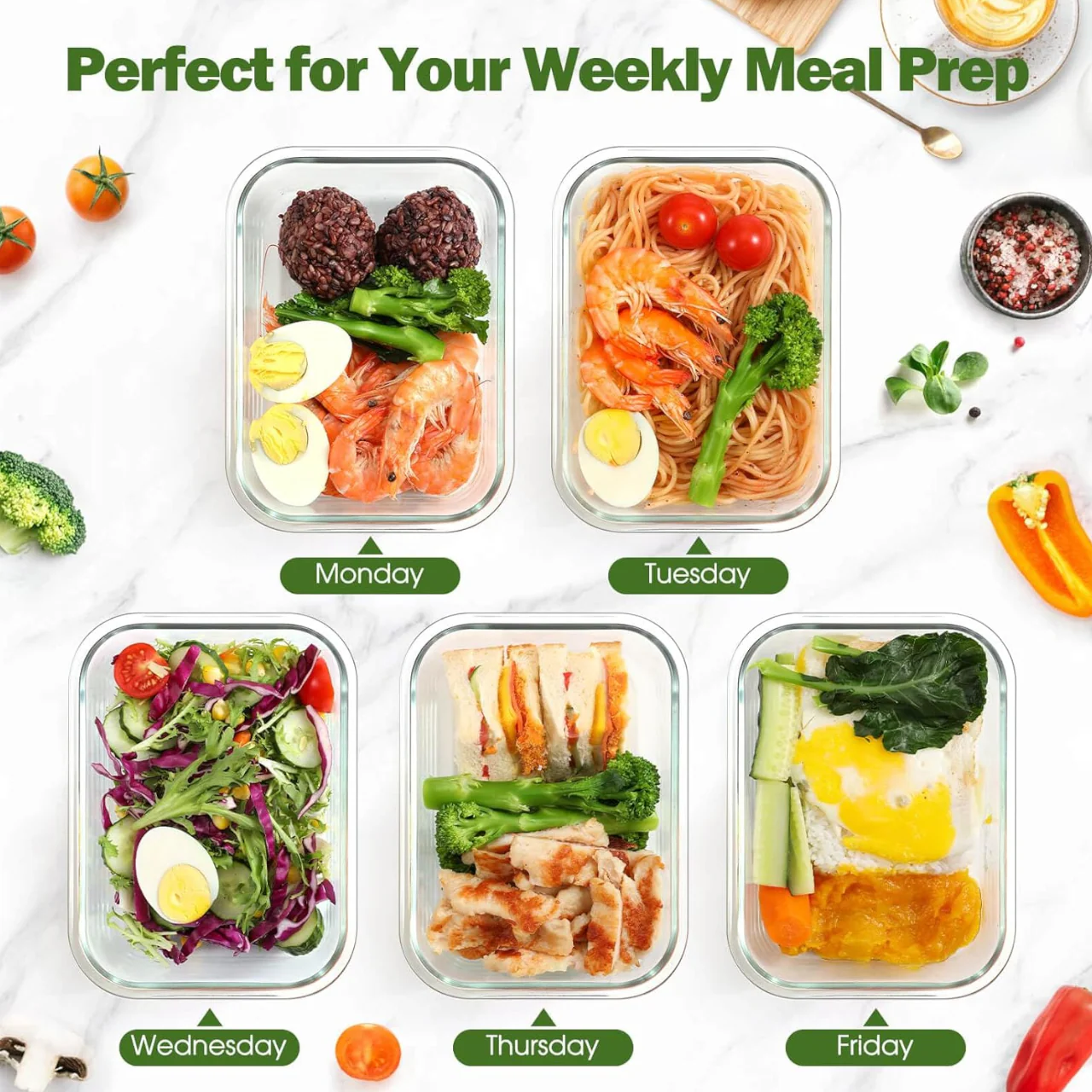 Glass Meal Prep Containers - Image 9