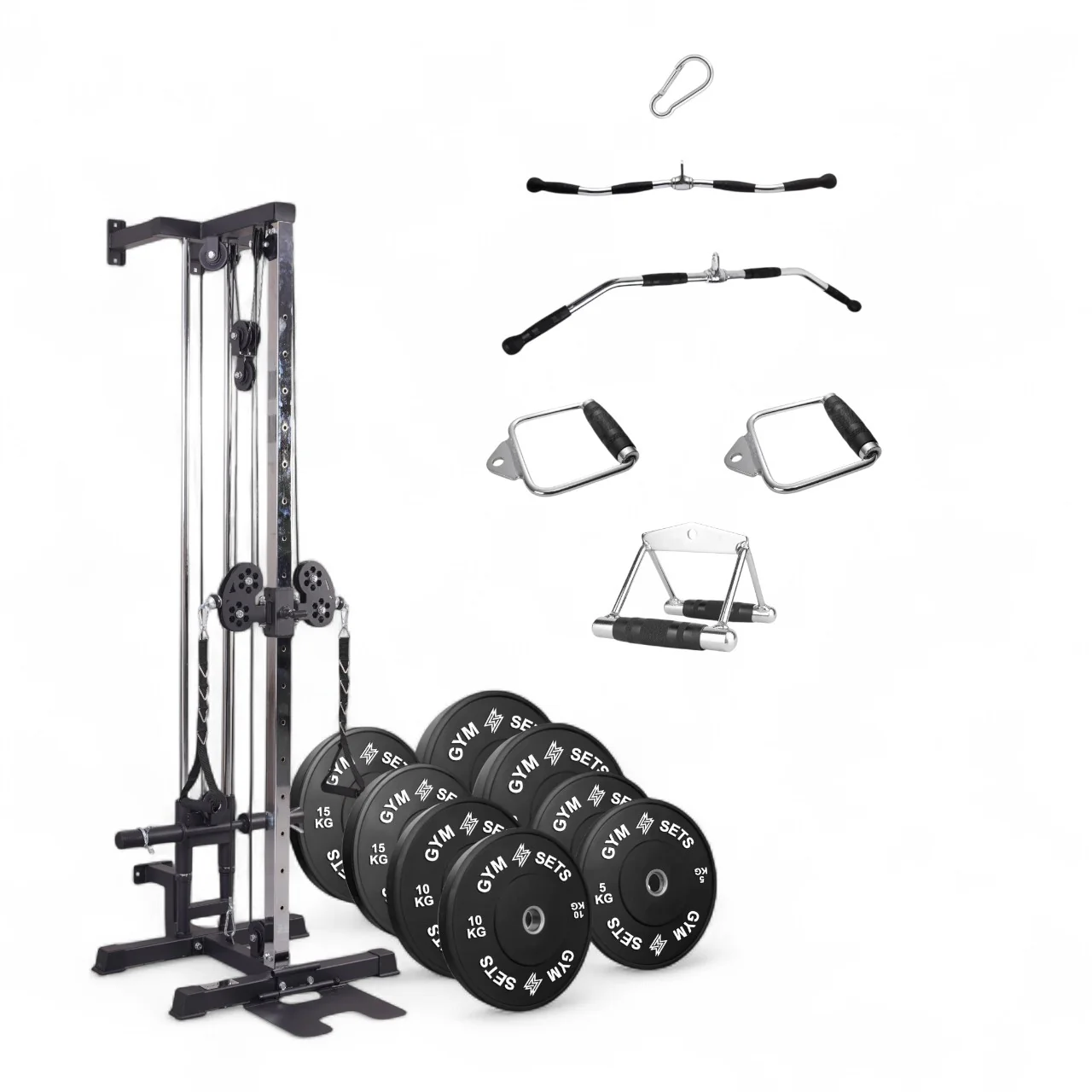 GymSets Semi Commercial Upgraded Wall Mounted Cable Pulley Machine - Image 17